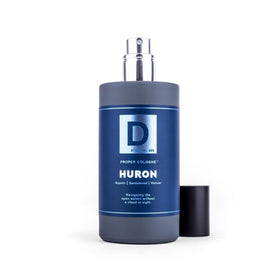 Duke Cannon bottle cap and label detail conveying minimalist branding advantage