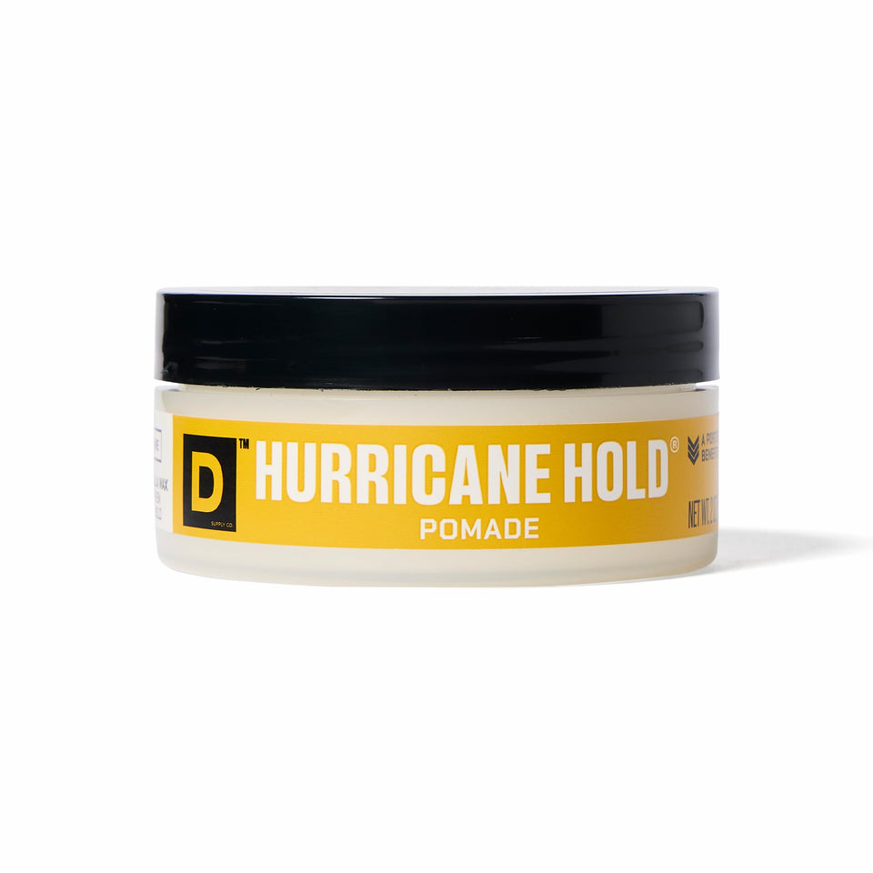 Duke Cannon front tin showing compact pomade packaging and strong hold
