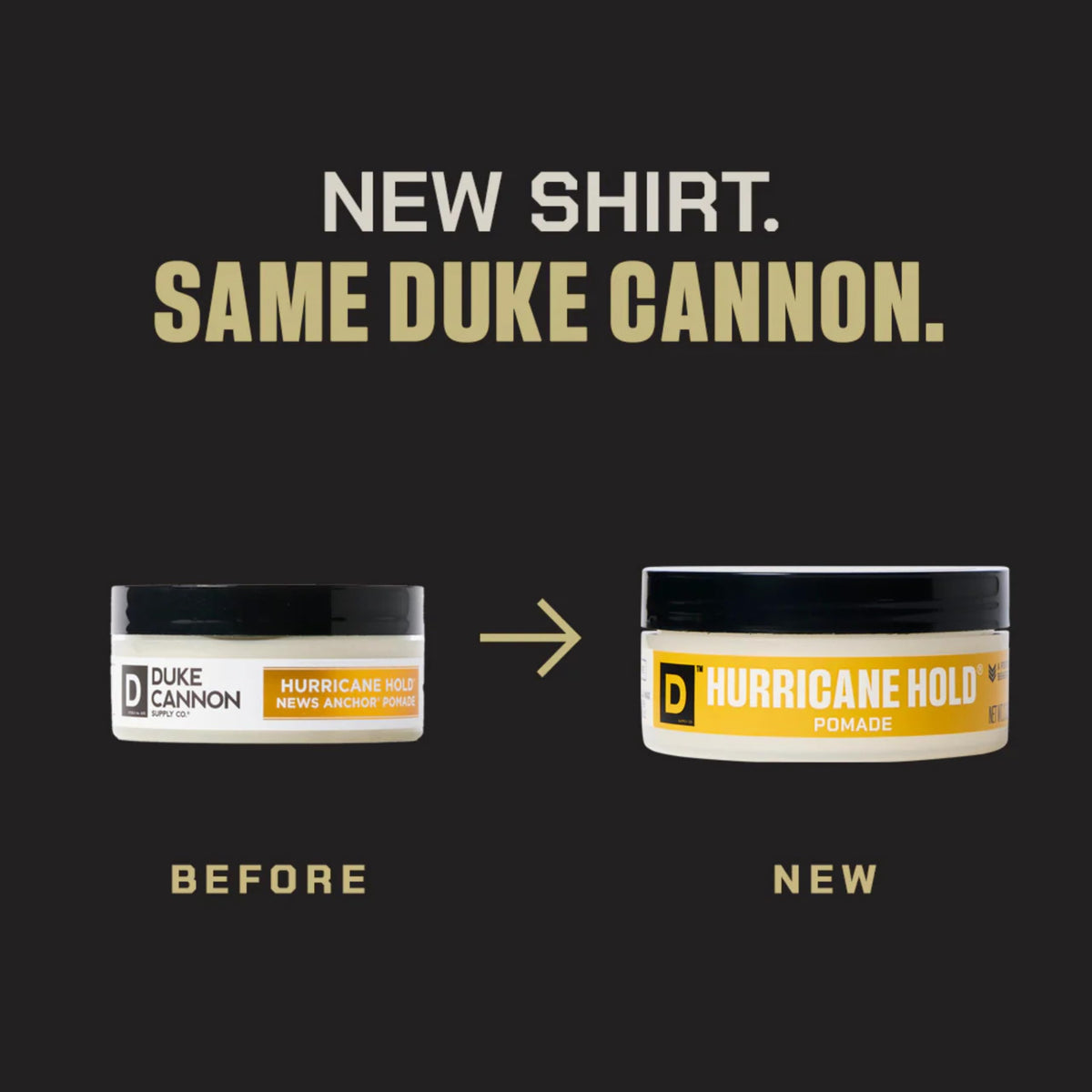 Duke Cannon tin in hand demonstrating 2 oz size for travel and convenience