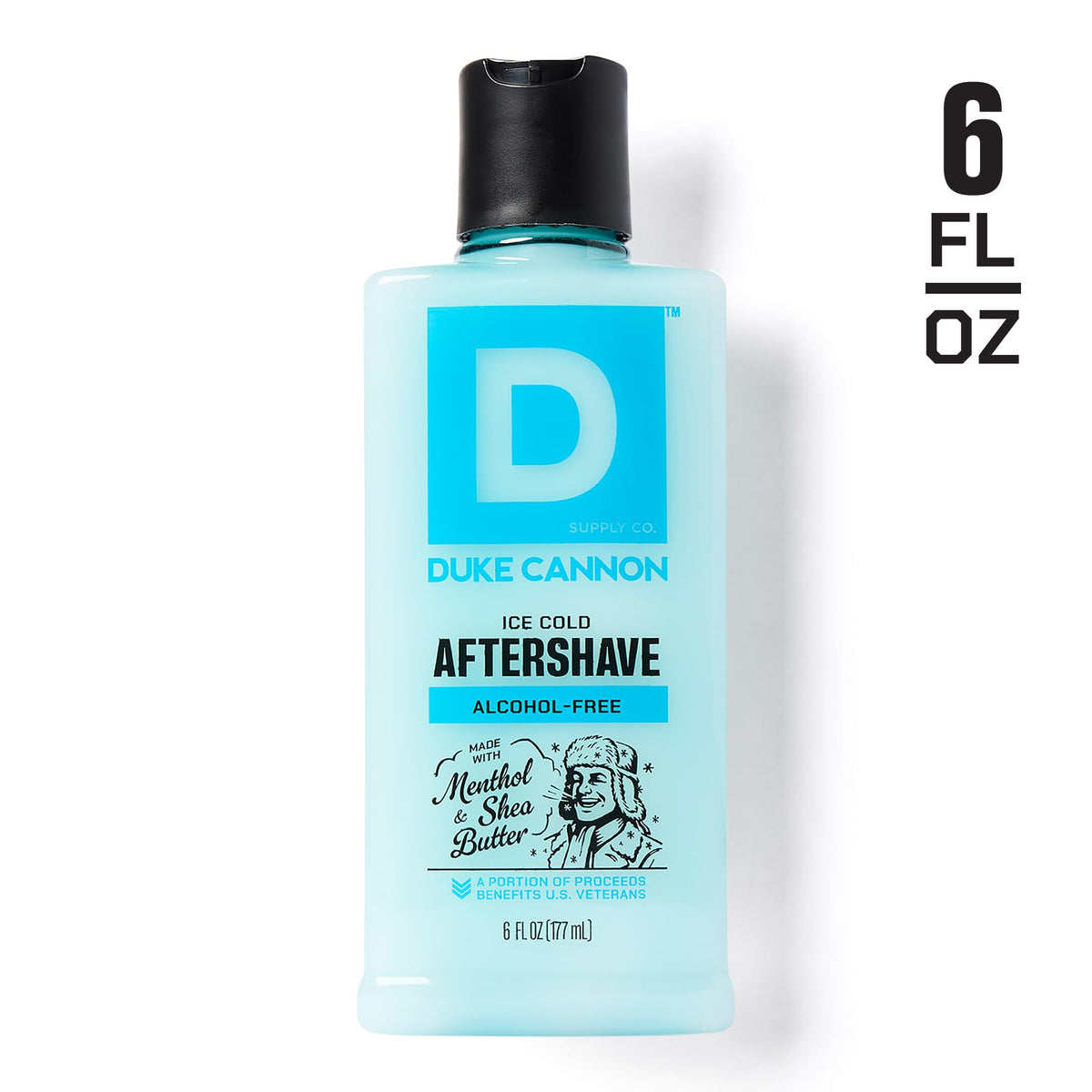 Man applying Duke Cannon balm to jawline demonstrating cooling and soothing action