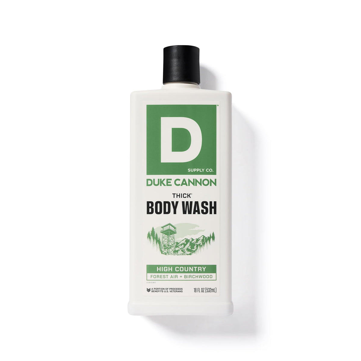 Duke Cannon in-shower use with man lathering to show effective grime removal