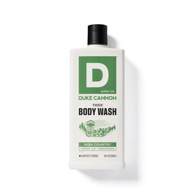 Duke Cannon in-shower use with man lathering to show effective grime removal