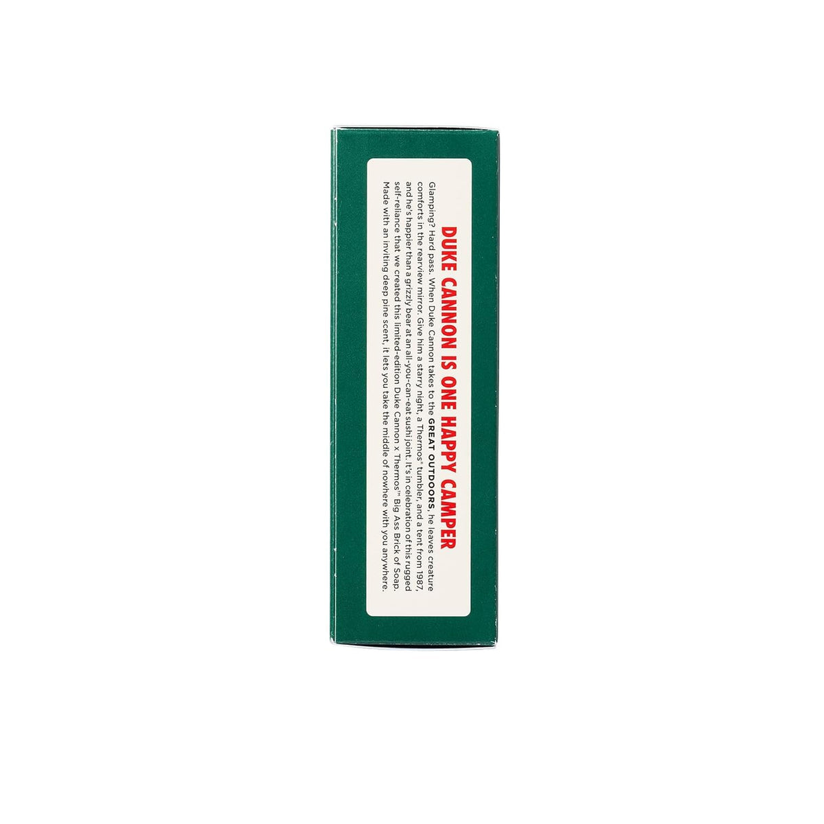 Duke Cannon label and ingredients list emphasizing natural oils and skin-friendly cleansing
