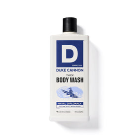 Duke Cannon label ingredient list detail highlighting mineral-enriched formulation