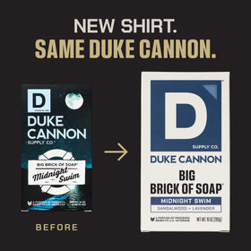 Duke Cannon ingredient label focused shot showing clear product information benefit