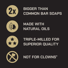 Duke Cannon rich lather foam on skin demonstrating creamy cleanse and easy rinsing