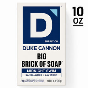 Duke Cannon lather on loofah producing rich foam for efficient cleansing