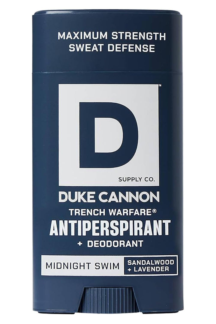 Duke Cannon front packaging showing 3 oz stick and bold label, conveying durable protection