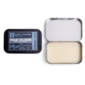 Duke Cannon applied to neck pulse point for discreet freshening