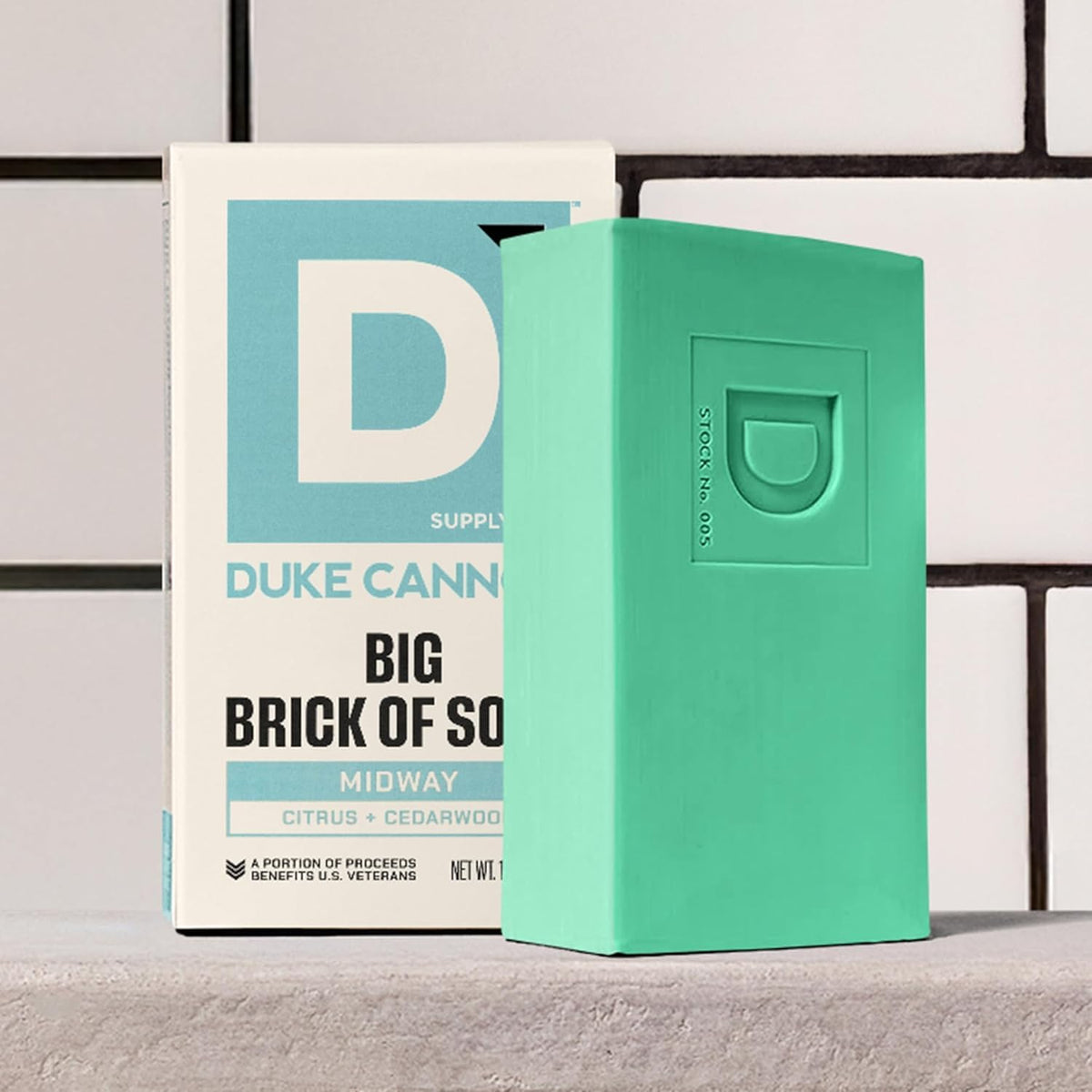 Duke Cannon Midway label detail highlighting scent and ingredient transparency