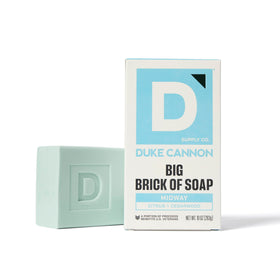 Duke Cannon Midway side profile showing triple-milled texture for durable lather