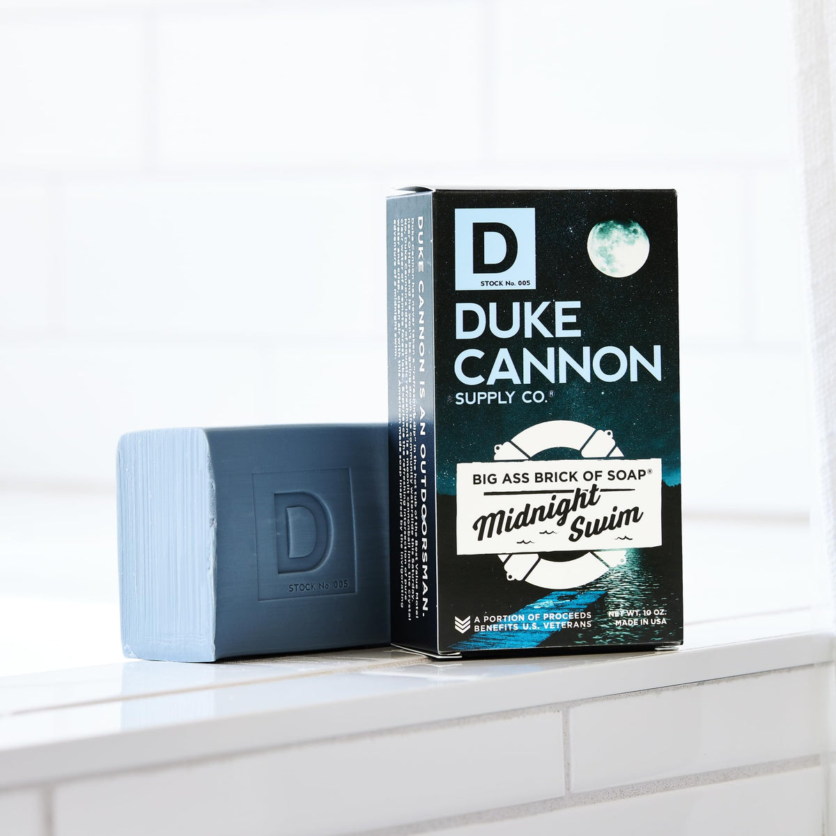 Duke Cannon three bars arranged flatlay showing packaging and gift-ready presentation