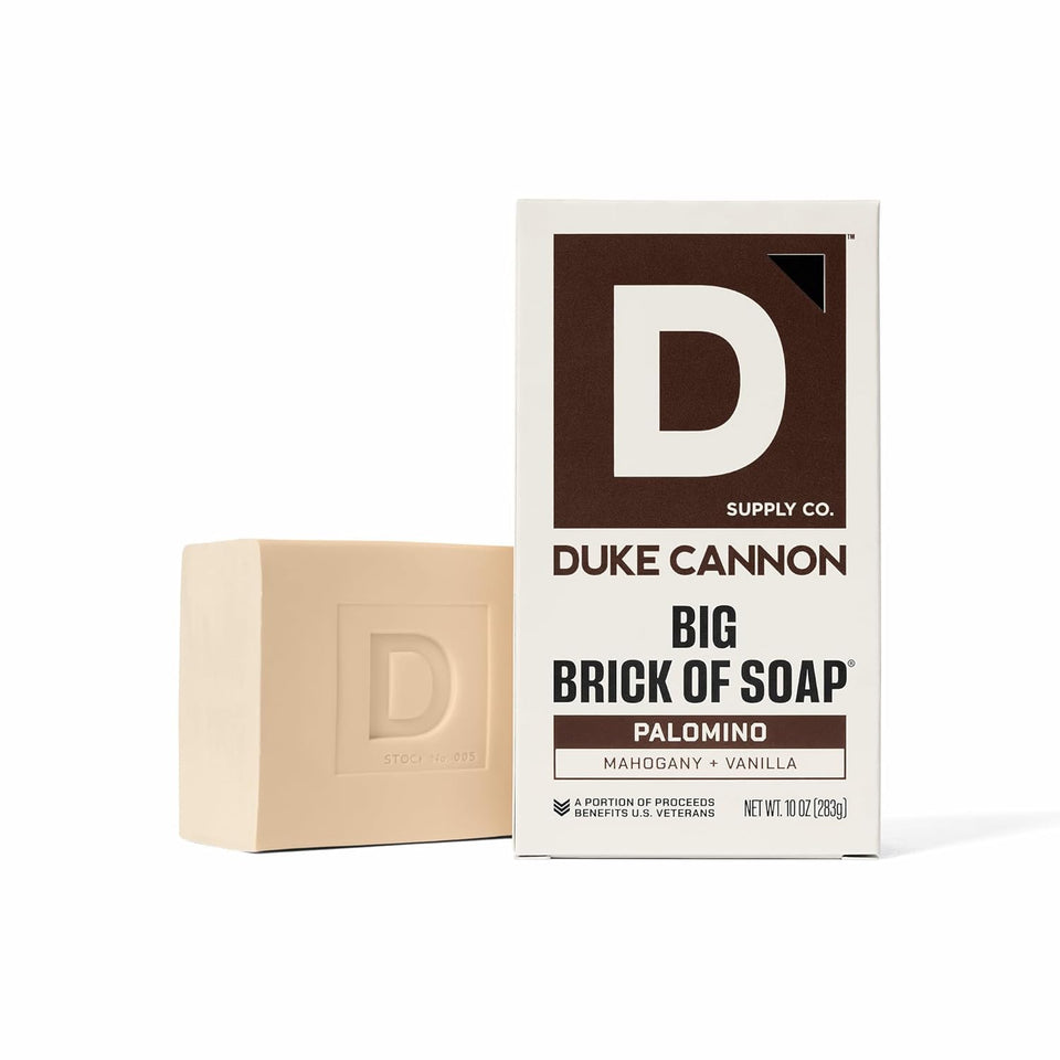 Duke Cannon front packaging showing 10 oz big brick and scent