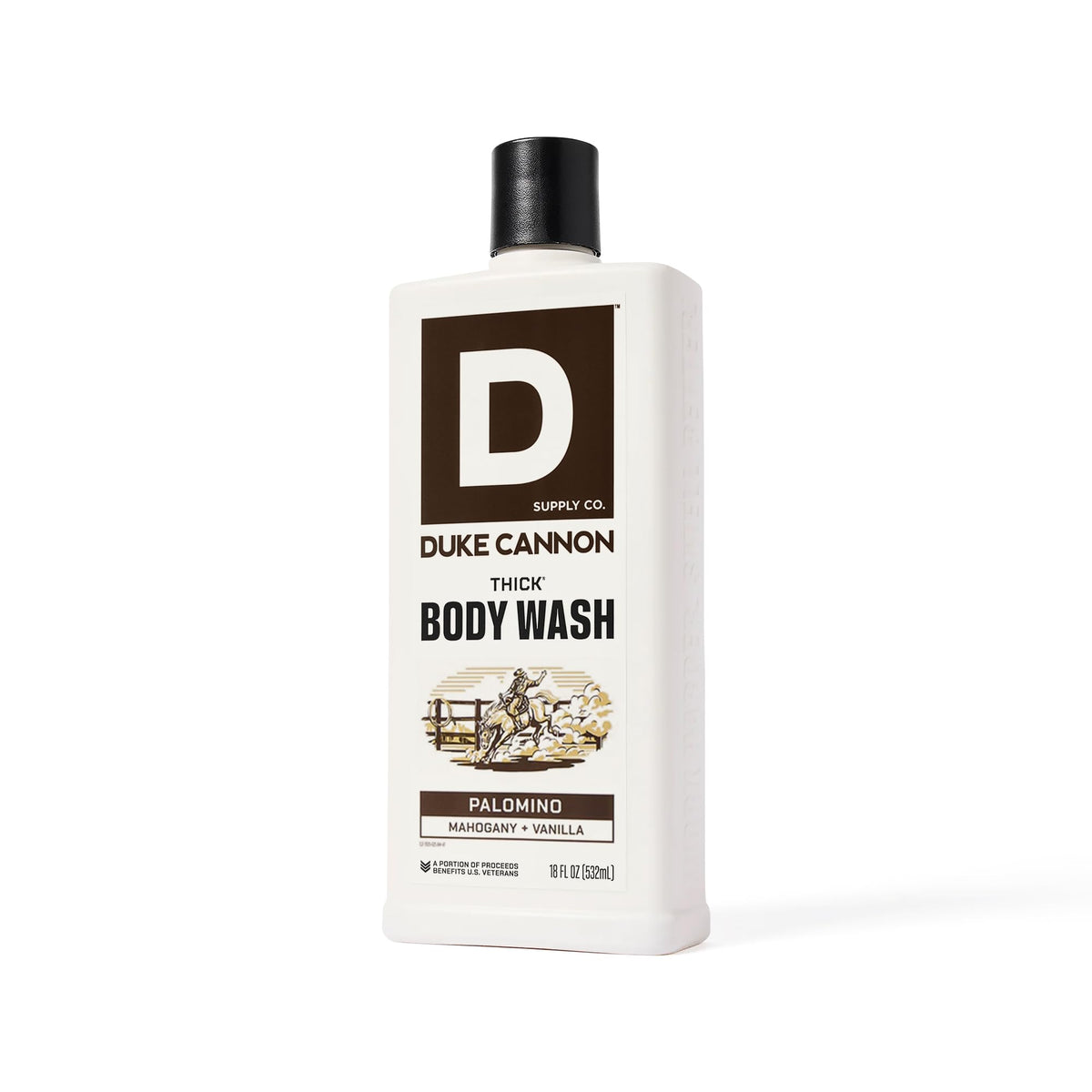 Duke Cannon lather on hand showing dense suds and effective cleansing benefit