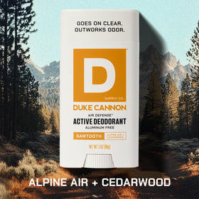 Application on underarm demonstrating Duke Cannon clear, non-staining benefit