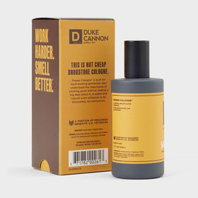 Duke Cannon sawtooth close-up label texture emphasizing rugged, modern apothecary style