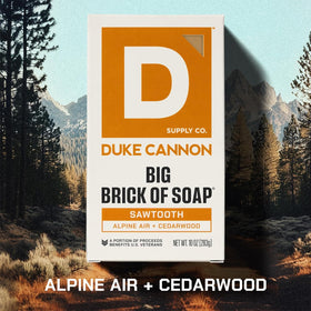 Duke Cannon Sawtooth side profile demonstrating large 10 oz size