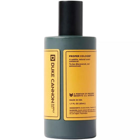 Duke Cannon sawtooth spray action on skin demonstrating easy application and lasting scent