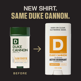 Close-up of Duke Cannon stick texture highlighting clear glide application