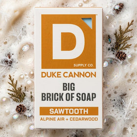 Duke Cannon Sawtooth close-up texture showing dense triple-milled surface