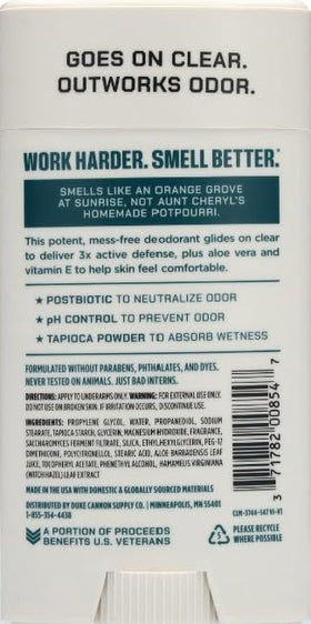 Duke Cannon Seawolf applied underarm in gym setting, demonstrates long-lasting odor defense