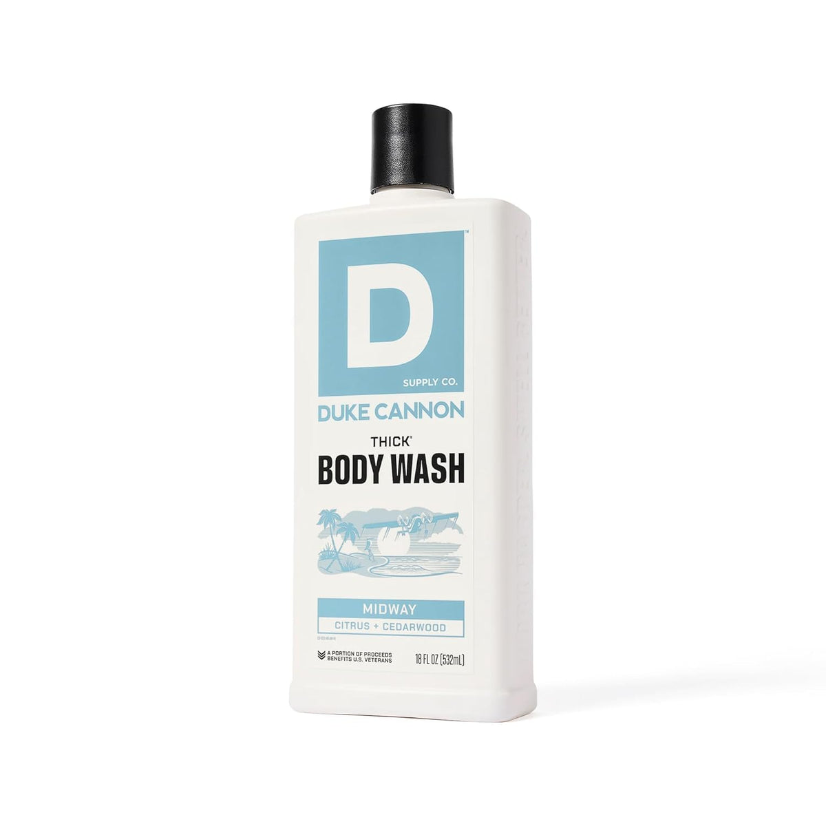 Duke Cannon on shower shelf styling the bathroom and easy access