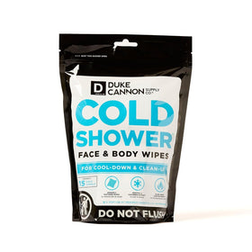 Duke Cannon single wipe unwrapped demonstrating portable cooling relief