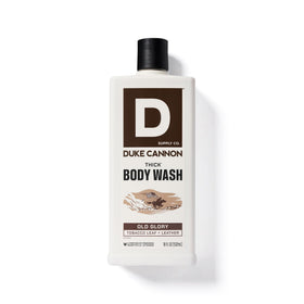 Duke Cannon held in hand to show size and concentrated usage benefit