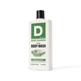 Duke Cannon size-scale 18oz comparison to a water bottle showing generous supply