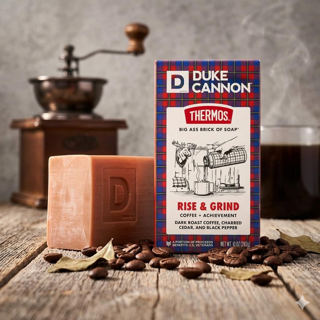 Duke Cannon close-up of triple-milled texture for durable long-lasting bar