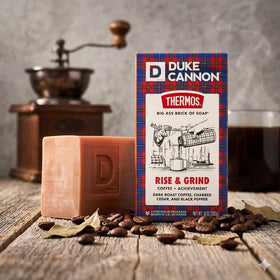 Duke Cannon close-up of triple-milled texture for durable long-lasting bar
