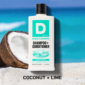 Duke Cannon gel texture close-up highlighting lightweight conditioning benefit