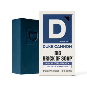 Duke Cannon veterans support badge graphic signaling brand mission and community impact