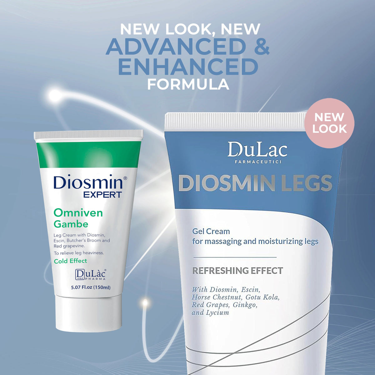 DULÀC FARMACEUTICI 1982 applying gel to legs to show cooling and refreshing effect