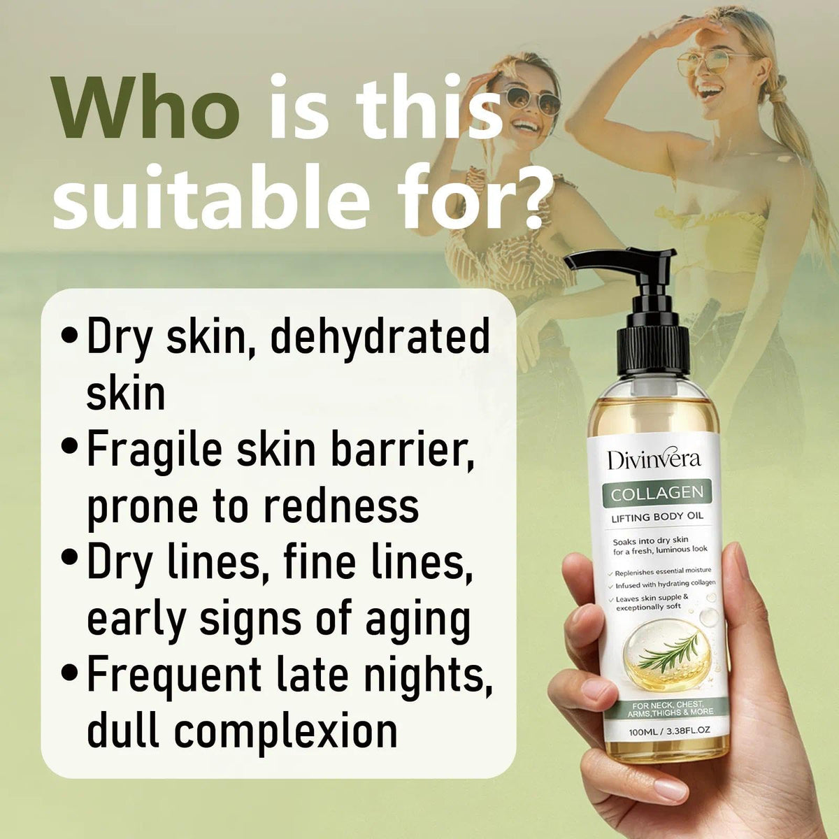 Dulave Divinvera staged in bathroom lifestyle promoting daily self-care routine