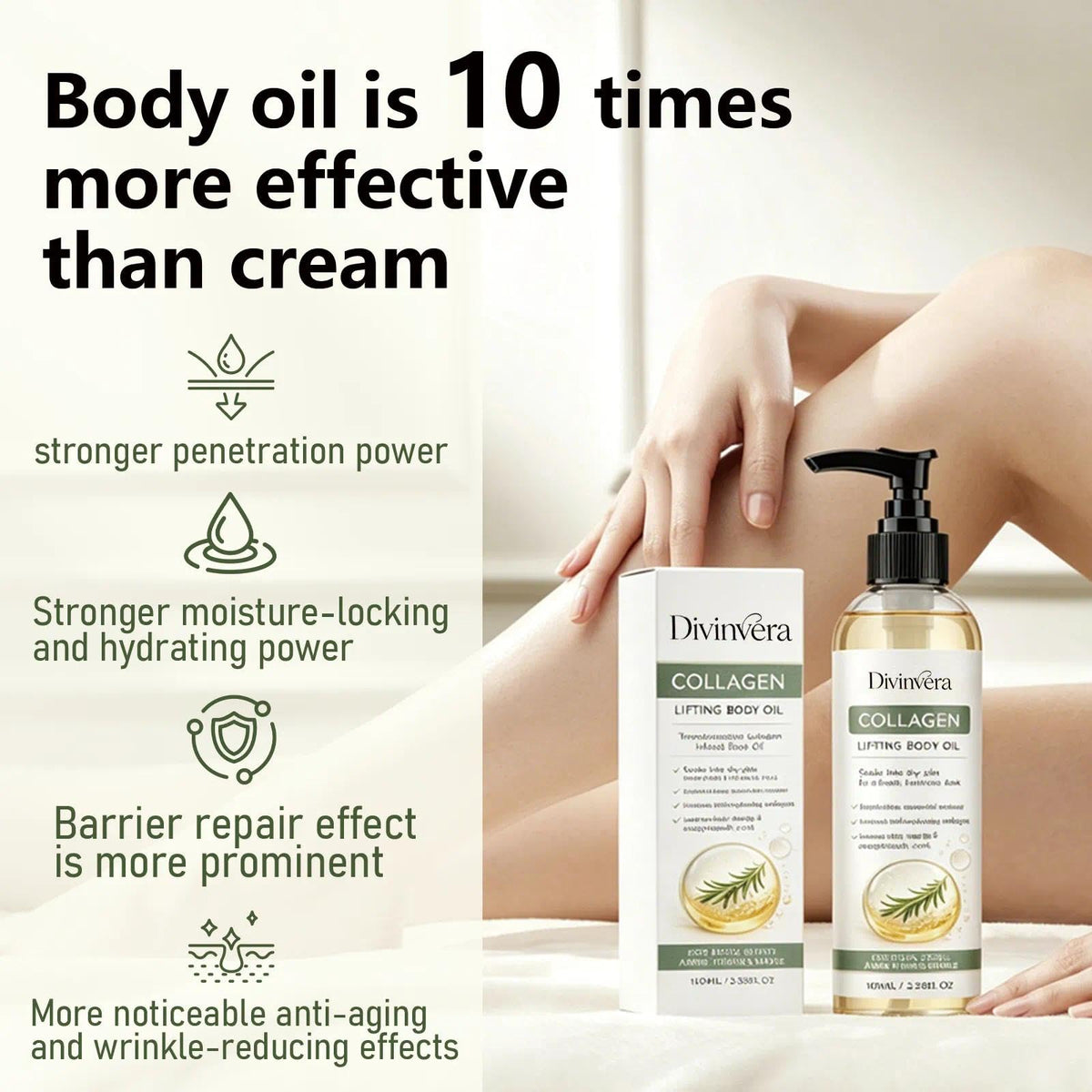 Dulave Divinvera ingredients flatlay showing marine collagen and botanicals benefits
