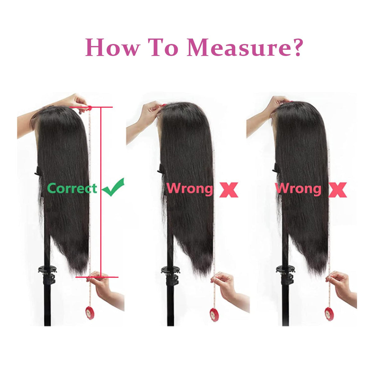 DULOVE lifestyle image of woman wearing 24-inch straight wig showing polished finish