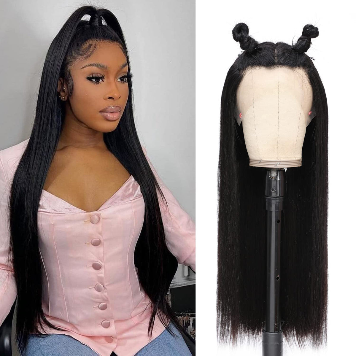 DULOVE pre-plucked hairline with baby hairs showing natural edges and easier styling