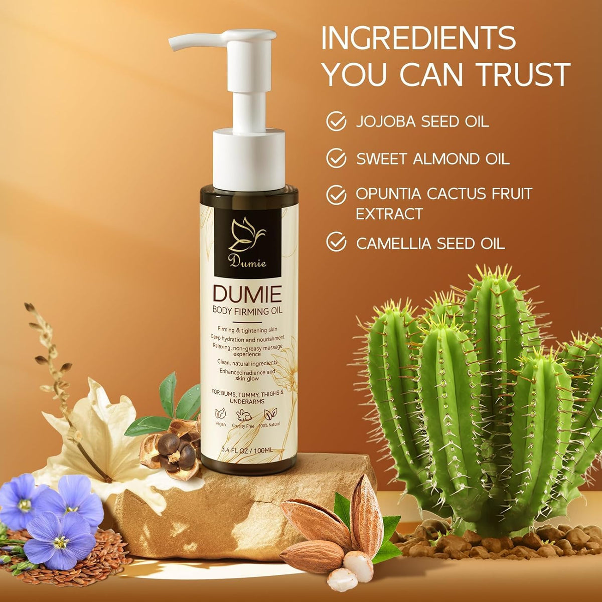 Dumie applied on arm to show even hydration and improved texture