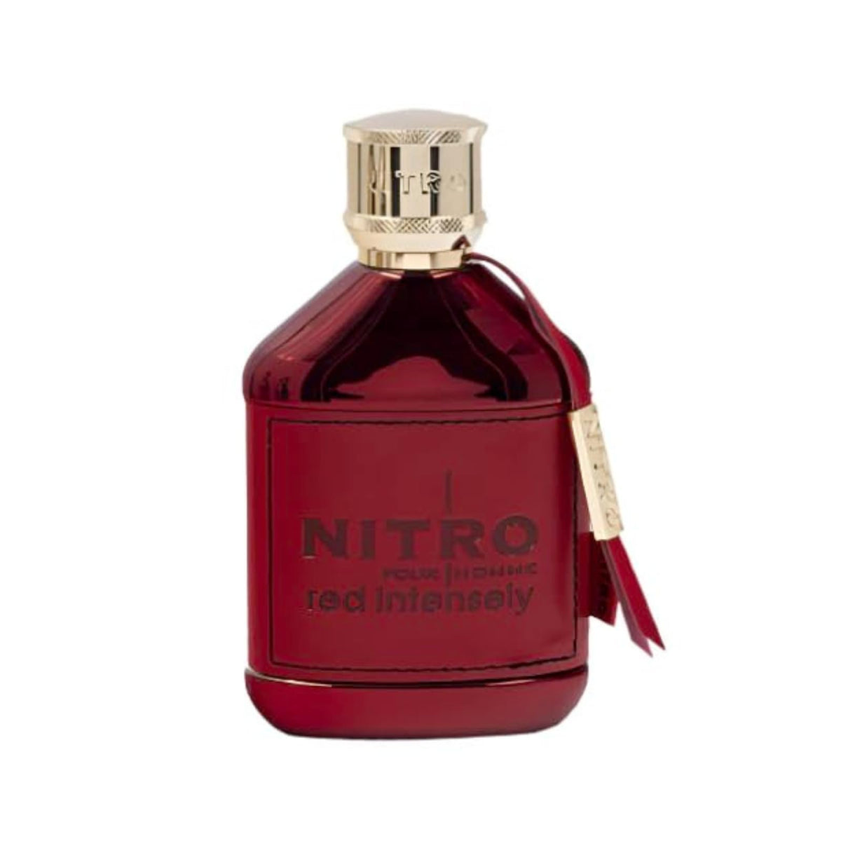 Dumont Nitro Red close-up of atomizer and glass texture conveying premium application