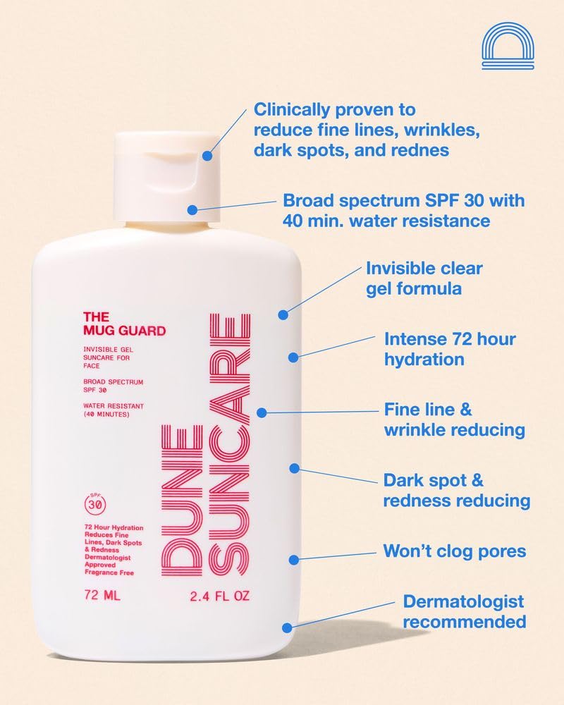 Application of DUNE Mug Guard on cheek showing even, clear coverage and comfort