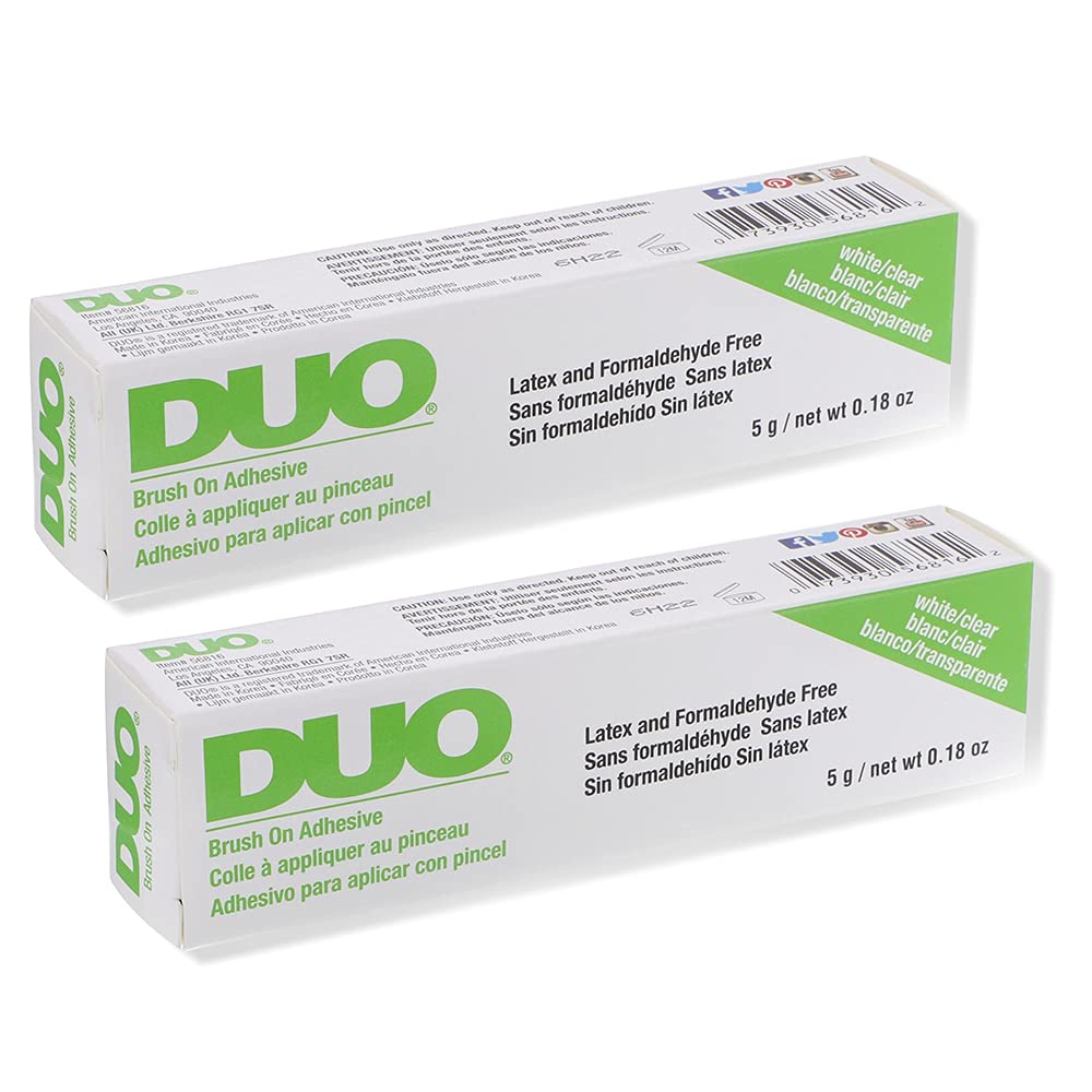 DUO front packaging showing two 0.18 oz glue tubes and value pack benefit