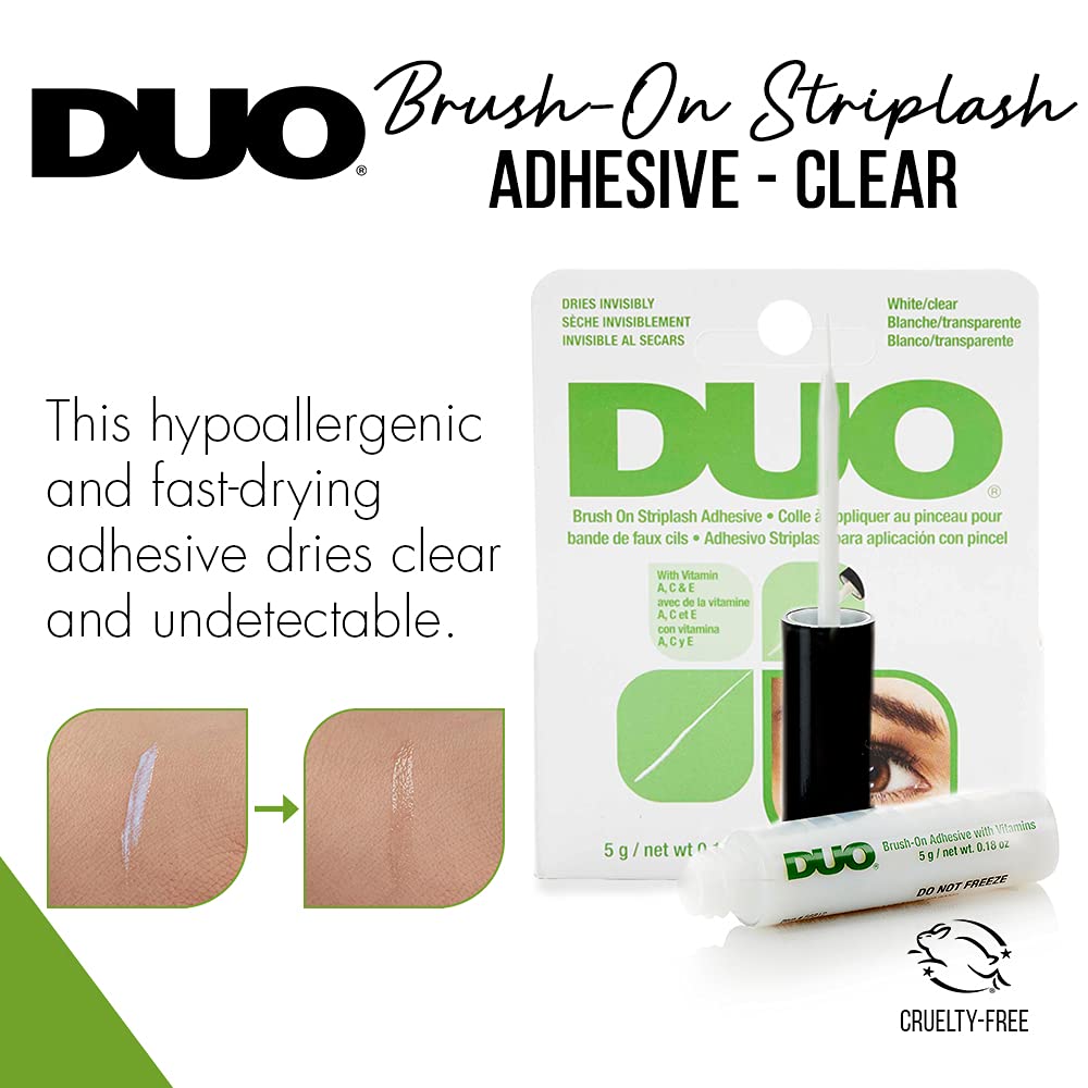 DUO clear glue texture closeup demonstrating smooth, fast-drying finish