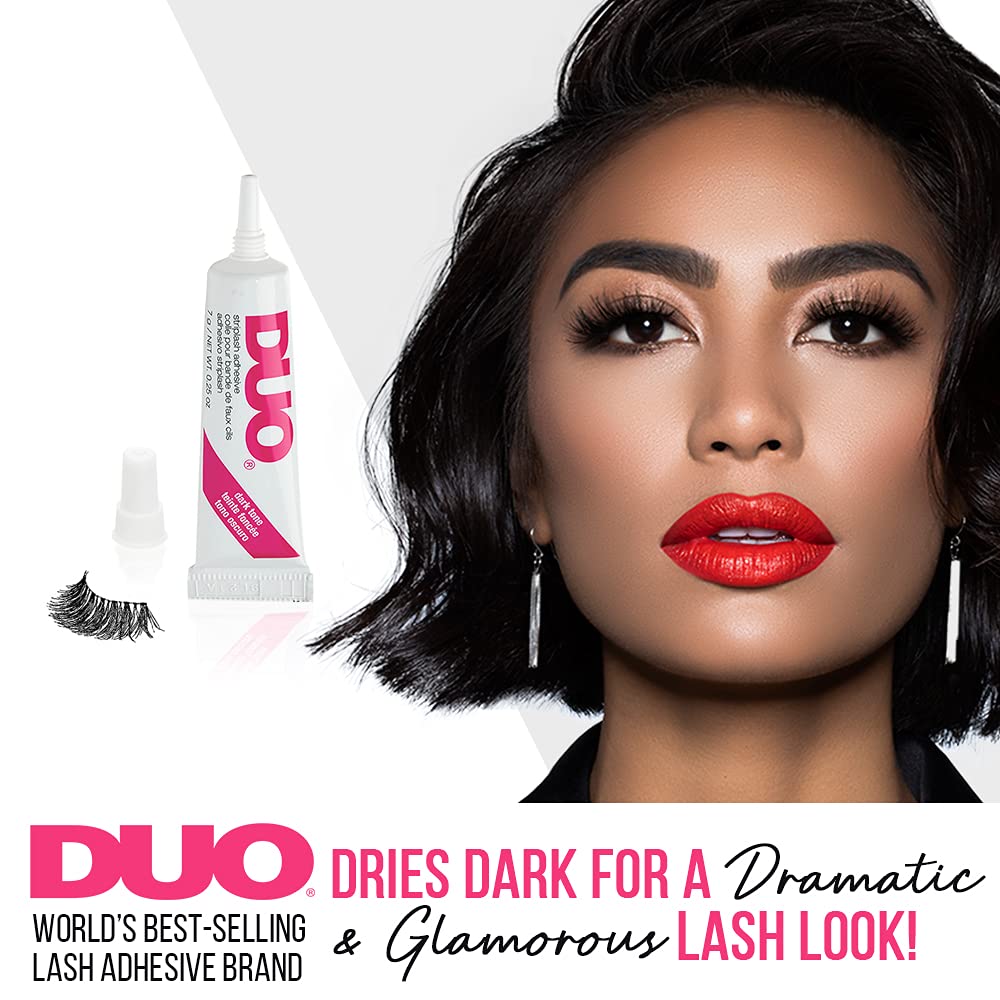DUO drying black swatch on skin demonstrating deep black finish for seamless lash line