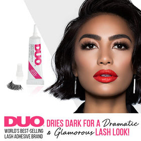 DUO drying black swatch on skin demonstrating deep black finish for seamless lash line