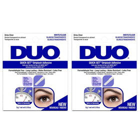 DUO front packaging showing tube and 2-pack, clear benefit quick replacement