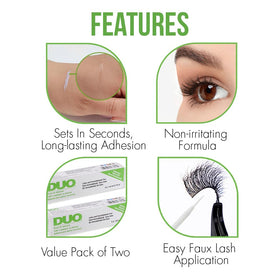 DUO two-pack layout illustrating spare tube convenience for repeated use