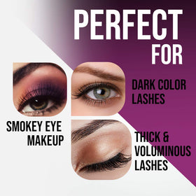 DUO applied lashes close-up demonstrating concealed lash band and finish