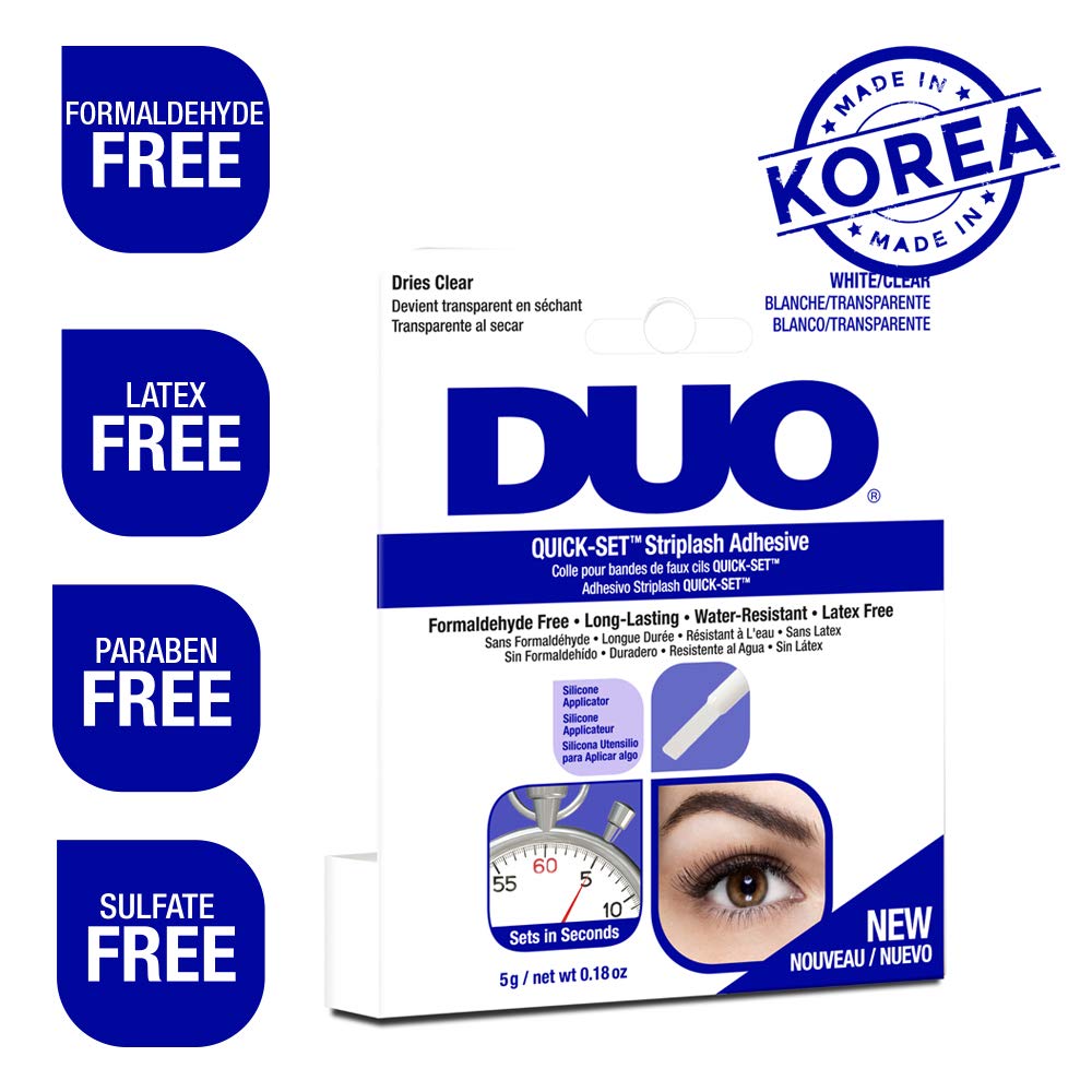 DUO tube held in hand to show size and travel-friendly convenience