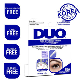 DUO tube held in hand to show size and travel-friendly convenience